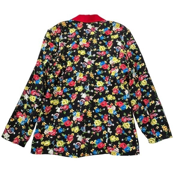 Mon-Liz Paris Vintage 80s 90s Floral Print Oversized Slouchy Blazer French Girl - Picture 7 of 7